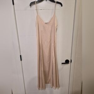 Zara satin beige dress flowy - as is ptp 17